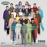 Pull à capuche uni pour homme CKX |   26 Nouveautés Automne-Hiver Style Américain Polaire Doublé Oversize Décontracté 27 Couleurs