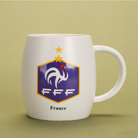 Mug en céramique en gros avec emblème de l'équipe nationale, idéal pour bars, restaurants, événements, souvenirs et cadeaux