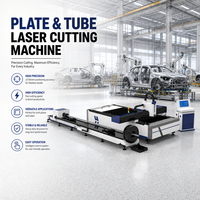 Découpeuse laser à fibre CNC combinée pour tôles et tubes, équipement de fabrication pour le traitement principal des tôles et la découpe occasionnelle de tuyaux
