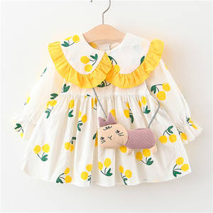 Vestidos Casuales de Otoño con Estampado de Cuello Alto para Niñas Pequeñas de 2 Años, Venta al por Mayor - Product Image 3