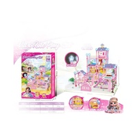 Zhiqu Toys Princess Dream Mansion Playhouse Set DIY Puzzle Lumineux Modèle En Plastique Transfrontalier pour Enfants