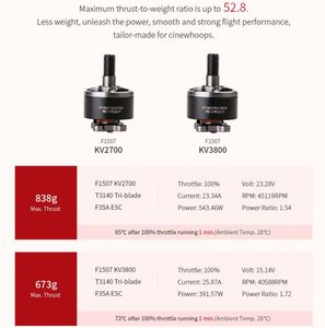 T-MOTOR F1507 FPV <b>Accessories</b> KV2700 KV3800 High Quality Brushless Motor for Racing <b>Drone</b> 3 Phase - Product Image 5
