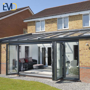 Porte pliante en aluminium et verre trempé pour patio extérieur de villa personnalisée - Product Image 1