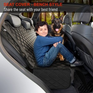 Sarung Jok Mobil Anjing 600D Heavy Duty untuk Jok Belakang, Anti Air, Anti Gores, Anti Selip, Ramah Lingkungan, Semua Musim, Model Hammock dengan Flap Samping - Product Image 3