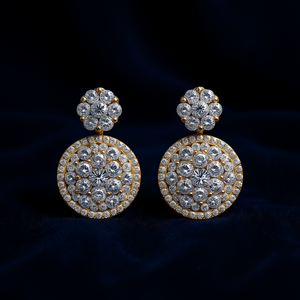 Orecchini di Lusso con Diamanti in Oro 18K, Taglio Brillante Rotondo, Diamanti Naturali Certificati GIA, Gioielli da Matrimonio, Stile Classico da Donna - Product Image 2