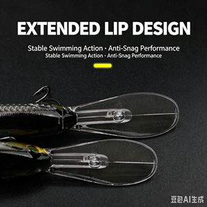 Señuelo de Pesca Duro Tipo Minnow con Labio Largo, Cebo Artificial de Buceo Profundo 9g 16g, Crankbait para Agua Dulce y Salada, para Lubina y Perca - Product Image 4