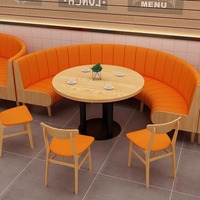 Table et chaises de restaurant au design moderne, banquette droite, mobilier commercial pour restaurant, chaises et tables de restaurant