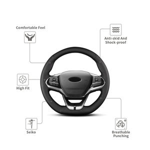 Accessoires de voiture point à la main couture de voiture concepteur de couverture de volant en fibre de carbone pour <span class=keywords><strong>Ford</strong></span> <span class=keywords><strong>Focus</strong></span> <span class=keywords><strong>ST</strong></span> Edition Fiesta <span class=keywords><strong>ST</strong></span> Puma <span class=keywords><strong>ST</strong></span> - Product Image 2