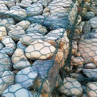 Mur de soutènement en gabions, treillis métallique hexagonal en fil de fer galvanisé à chaud, filet de sécurité, pliage pour une durée de vie plus longue, 2,0-4,0 mm