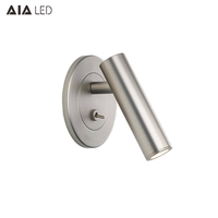 Interrupteur à bouton encastré led applique murale de chevet 3W led tête de lit lampe murale de lecture led applique murale de lit