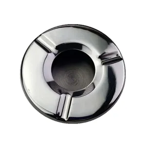 High Quality Heavy Mirror Stainless Steel Smokeless Odorless Windproof Ashtrays For Outdoor