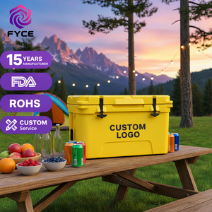 Glacière rotomoulée isotherme double compartiment 45L, étanche, réutilisable, en plastique, design moderne et ludique <span class=keywords><strong>pour</strong></span> voyageur - Product Image 1