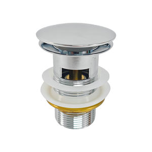 Bonde de lavabo escamotable en laiton chromé 1 1/4 pouce, <span class=keywords><strong>à</strong></span> <span class=keywords><strong>ressort</strong></span> anti-odeur pour lavabo de salle de bain - Product Image 1