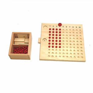 Tablero de división de multiplicación Montessori para enseñanza de matemáticas de primera infancia, juegos educativos para guardería - Product Image 6