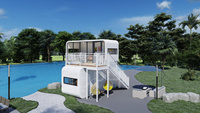 Cabine de camping moderne standard, espace préfabriqué, capsule mobile portable, hôtel avec salle de bain, cabine préfabriquée, villa, maison