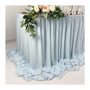 Nappes carrées et rectangulaires jetables glamour Fournitures de fête tactiles réutilisables pour mariages Événements spéciaux-Jupes de table - Product Image 1
