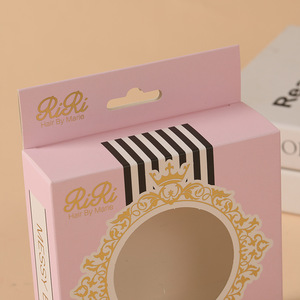 Nhà Sản Xuất Tùy Chỉnh Treo Nghệ Thuật Giấy Bao Bì Hộp Màu Đỏ In Ấn Logo Tùy Chỉnh Hộp Giấy Với Cửa Sổ Rõ Ràng - Product Image 2