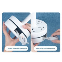 Mesa de Almacenamiento Industrial con Enchufes Estándar UK/EU/US, Multifuncional, con Protección Ocular, USB (2 a 1 C), para Uso Doméstico y Estudiantil, IP44