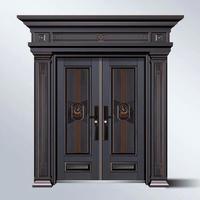 Porte en acier allié au zinc pour entrée principale de maison, porte double non standard pour villa, porte complète, porte de sécurité anti-effraction, sur mesure