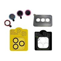 Protection d'écran en verre trempé 9H pour objectif d'appareil photo de téléphone portable, HD clair, antistatique, anti-traces de doigts, 0,33 mm