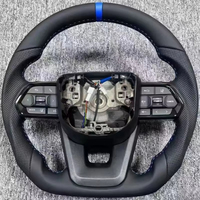 Pour Camry Landcruiser Prius Hilux 86 LC300 Corolla Yaris Supra Prado Tundra Voxy Mark X Volant en cuir IS ES