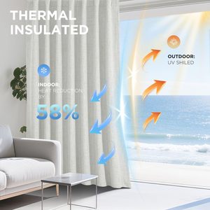 <span class=keywords><strong>Tende</strong></span> Oscuranti per Camera da Letto - <span class=keywords><strong>Tende</strong></span> <span class=keywords><strong>Bianche</strong></span> 100% Oscuranti, <span class=keywords><strong>Tende</strong></span> Termoisolanti per Oscuramento Stanza, con Passanti e Linguette Posteriori - Product Image 4