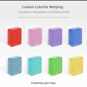 Nouvel ensemble de tuiles de mahjong <span class=keywords><strong>en</strong></span> acrylique de luxe moderne, design style londonien à 5 étages, idéal pour les jeux de société, ensemble de mahjong London Calling - Product Image 5