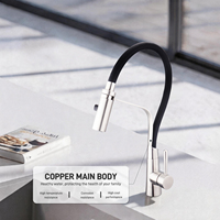 Robinet de cuisine TOPWAY en silicone flexible à deux fonctions, avec douchette intégrée – Offre spéciale