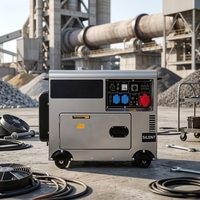 Generator Super Senyap 5-10KW Konsumsi Rendah 1 Fasa/3 Fasa Efisiensi 95% Alternator 100% Tembaga Bersertifikasi ISO CE ATS