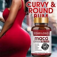 Maca Plus pour la Nutrition Sportive à Base de Plantes – Capsules de Racine de Maca pour l'Amélioration des Fesses et des Hanches, Amplificateur Corporel, Fesses Agrandies