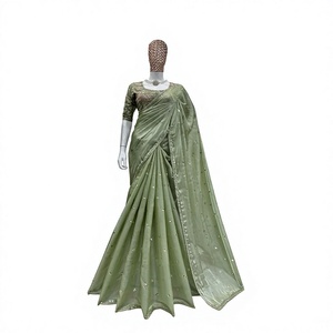 NEW High-quality Lightweight Fancy <b>SAREE</b> <b>BLOUSE</b> SARI INDIAN WEDDING BOLLYWOOD PAKISTANI PARTY WEAR - Product Image 1