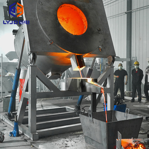 Hidráulica Inclinação 100kg-1ton Forno De Fusão De Alumínio De Gás para Boleto De Boleto Rod Wire Die Casting e Sucata De Alumínio Reciclagem - Product Image 1