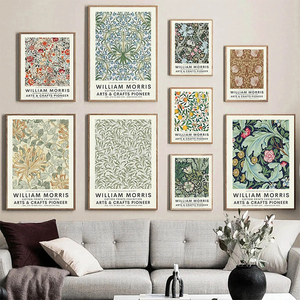 Affiches et imprimés nordiques, photos murales abstraites de William Morris, feuille de fleur d'oiseau, Art mural, peinture sur toile pour décoration de salon - Product Image 2