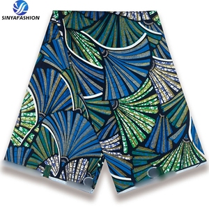 Tessuto in Cotone <span class=keywords><strong>100</strong></span>% con Stampa Wax Dorata e Bellissimi Ricami Nuovi per Cucire Abiti, Tende e Coperture per Ragazze e Ragazzi - Product Image 4