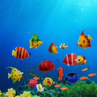 Vif Paysage Aquarium Ornement Décoration Poisson En Plastique Flottant Poissons Artificiels Petit Poisson Tropical Simulation