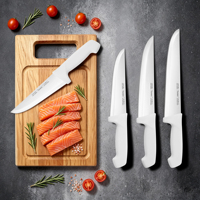 Couteau à découper la viande TUOMEI en acier inoxydable de 8 pouces avec manche en plastique pour cuisine turque