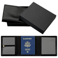 Dompet Pilot, dompet paspor hitam, penutup paspor, pemegang dokumen Pilot, kulit PU, pengatur paspor perjalanan