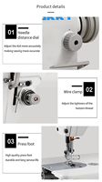 Machine à coudre industrielle JUKKY JK8700, design à point noué stable et à grande vitesse, pour divers travaux de couture de vêtements en tissu.