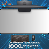 CUSTOM XXXL taille 1000x500mm, tapis de souris personnalisé vierge par sublimation, tapis de souris en caoutchouc blanc avec logo personnalisé imprimé