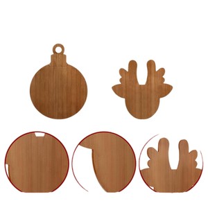 Planche à découper en bois de Noël, planche à charcuterie, assiette de service, planche à découper pour sushis et fruits, assiette à dessert, plateau en forme d'ampoule - Product Image 4