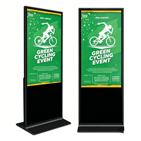 Écran tactile 50 55 pouces, écran tactile vertical, panneau LCD, support, machine publicitaire LED, affichage publicitaire grand format Full HD