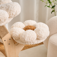 Étagère d'escalade pour chat d'intérieur en bois écologique de luxe avec motif floral, résistante à l'usure et aux griffures
