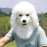 Masque de chien réaliste en fourrure intégrale, tête de chien amusante pour Halloween, mascarade, cosplay, déguisement cool, jeu de rôle