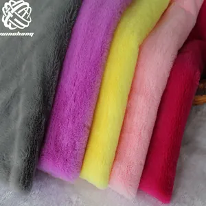 Faux Fur Fabrics Ready To Ship 100 Polyester Wholesale Knitted Faux Rabbit Fur Yard Fabric For Textile Garment