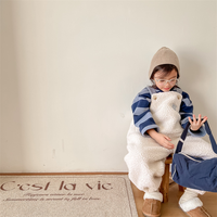 Hiver pour enfants nouveau polyester solide deux couleurs version coréenne de laine d'agneau et cachemire épais surceinture pantalon pour les filles