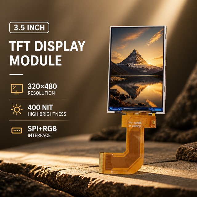 3.5 Inch Tft Lcd Display 320x480 Resolution SPI RGB Interfcae Display Panel 400 Nit sunlight Readable Lcd Module