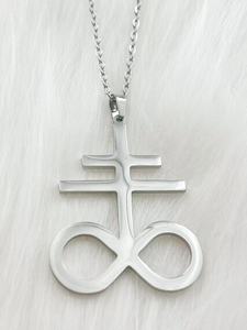 Pendentif religieux du Diable, grand talisman, symbole de Satan, emblème, croix de Leviathan, symbole satanique, collier amulette en acier inoxydable - Product Image 6