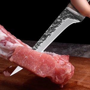 Juego de cuchillos de cocina de 3 piezas de acero de alto carbono forjado a mano, cuchillo para deshuesar, cuchillo de carnicero para cortar carne, con mango de madera - Product Image 5