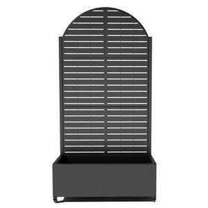 Jardinière en métal sur mesure avec treillis pour l'intimité extérieure, jardinière mobile avec écran de confidentialité à persiennes, couverture de climatiseur pour patio - Product Image 6