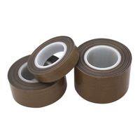 Ruban en fibre de verre PTFE à prix avantageux et adhésif en silicone, ruban d'étanchéité en polyester résistant aux hautes températures pour machine d'étanchéité